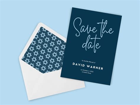 Save The Date Bar Mitzvah Template