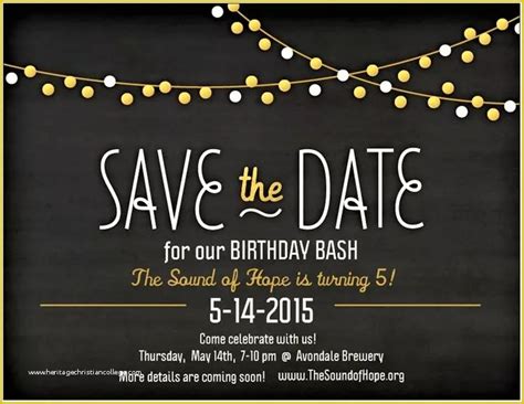 Save The Date Birthday Templates