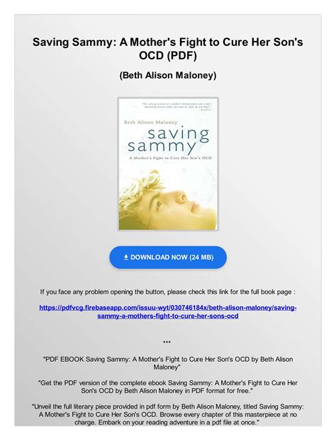 saving sammy a mothers fight to cure her sons ocd PDF