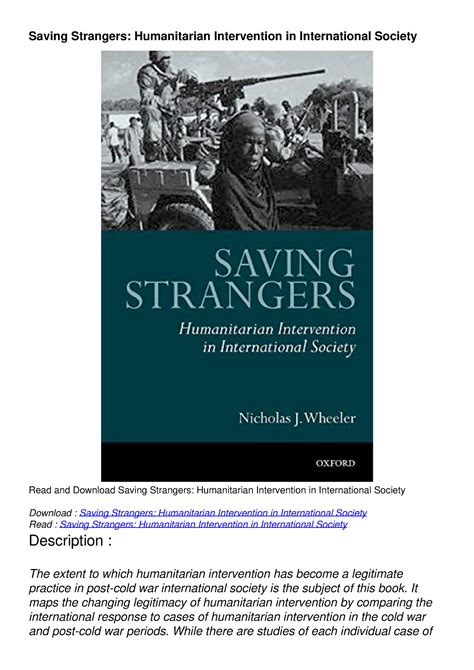 saving strangers humanitarian intervention in Epub