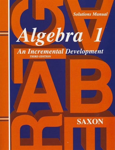 saxon algebra 1 solutions manual third edition 1998 Doc