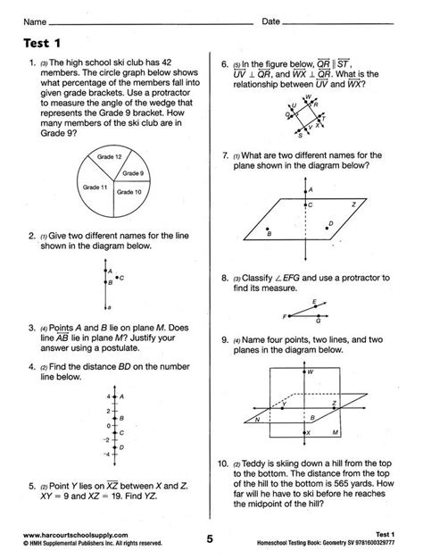 saxon geometry test answers pdf PDF