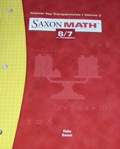 saxon math 8 7 answer key Kindle Editon