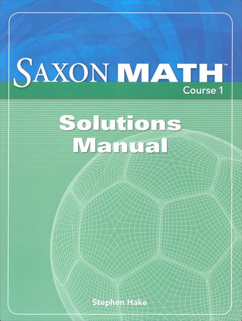 saxon math course 1 solutions manual Epub