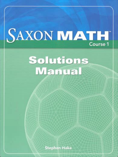 saxon math course 1 solutions manual Ebook Reader