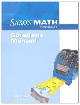 saxon math intermediate 5 solution manual pdf PDF