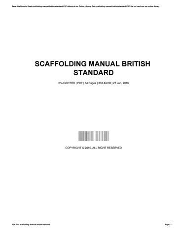 scaffolding manual british standard Ebook Epub