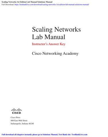 scaling networks lab manual answers PDF