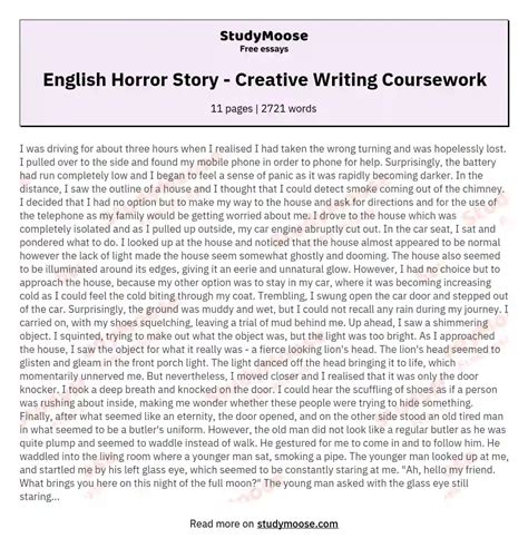 scary essays for middle school Reader