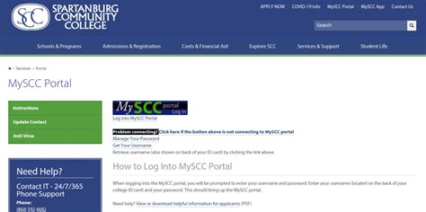 sccsc edu portal