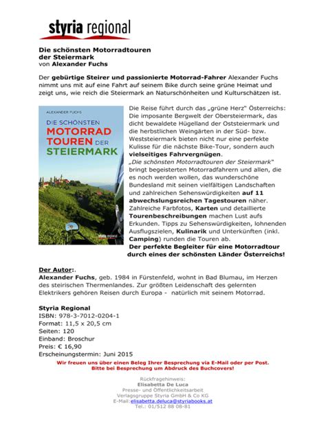 sch nsten motorradtouren steiermark alexander fuchs Epub