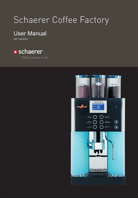 schaerer coffee maker owners manual Reader