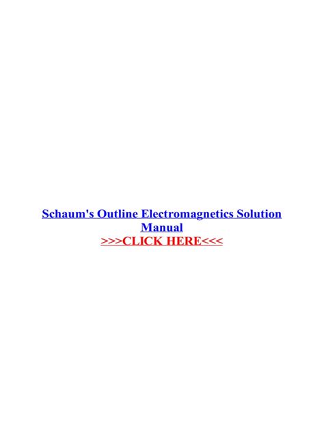 schaum outline solution manual Doc