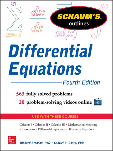 schaums outline of differential equations 4th edition schaums outlines Epub