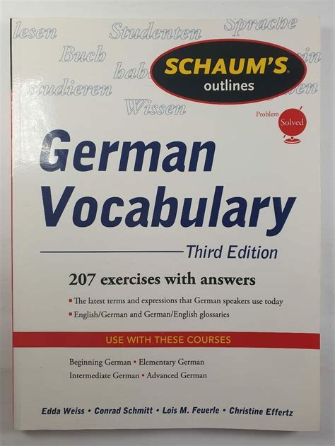 schaums outline of german vocabulary 3ed schaums outlines Epub