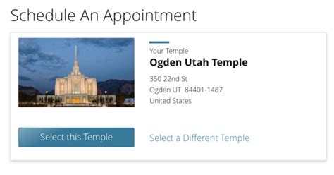 schedule a temple appointment