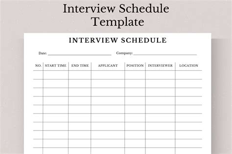 schedule an interview