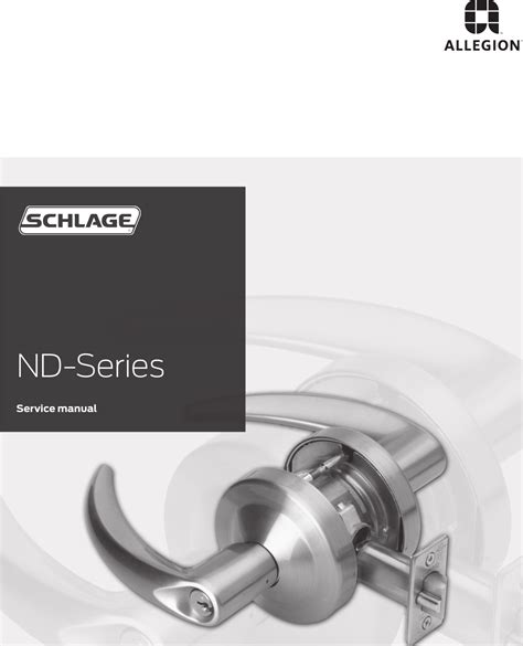 schlage nd service manual Kindle Editon
