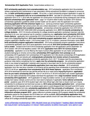 scholarships 2015 application form Doc