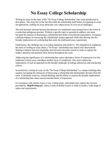 scholarships for college no essay