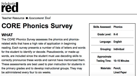 scholastic red phonics survey student materials Ebook Epub