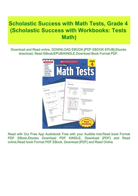 scholastic success with math tests grade 4 scholastic success with workbooks tests math PDF