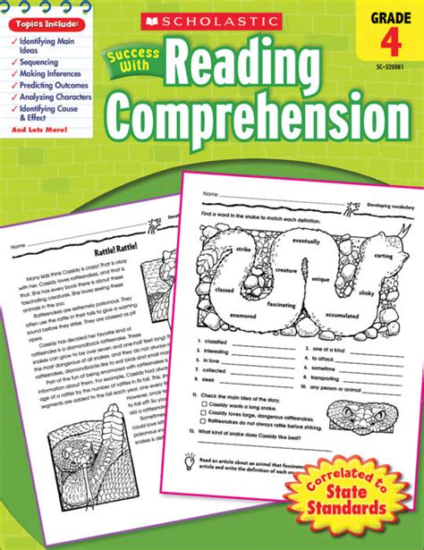 scholastic success with reading comprehension grade 4 Epub