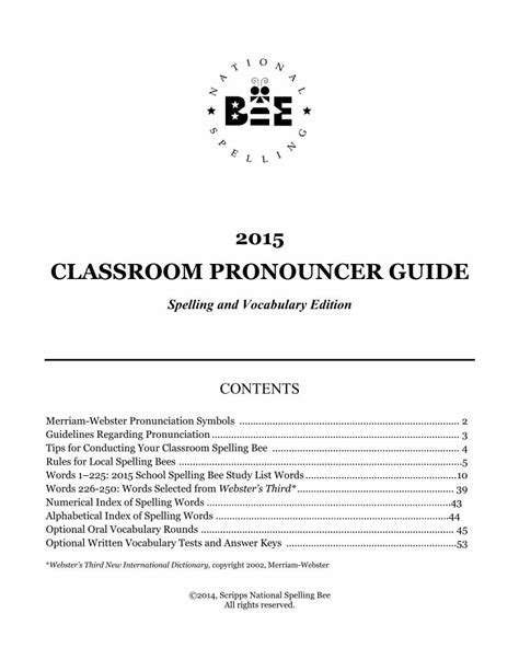 school pronouncer guide 2015 scripps PDF