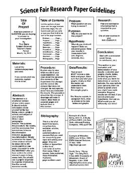 science fair research paper guidelines Reader