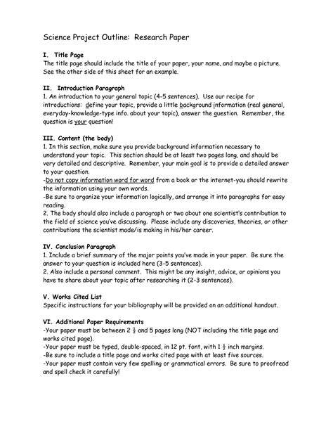 science fair research papers Doc