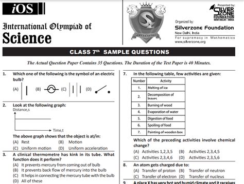 science olympiad question paper of 2010 Doc
