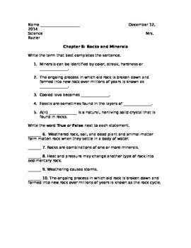 science pearson chapter test minerals Reader