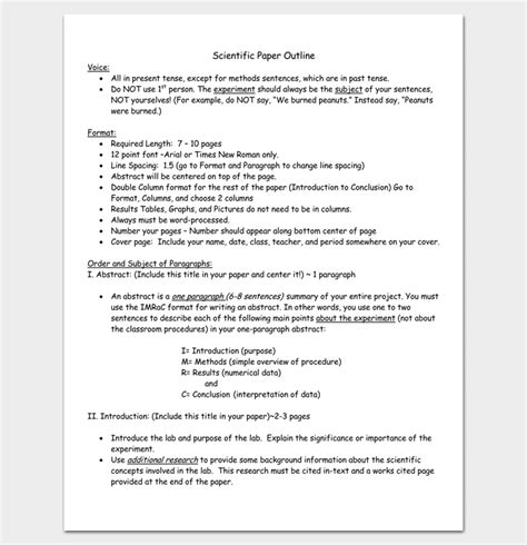 scientific research paper outline Epub