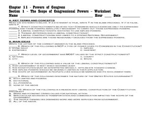 scope of congressional powers guided answer key Epub