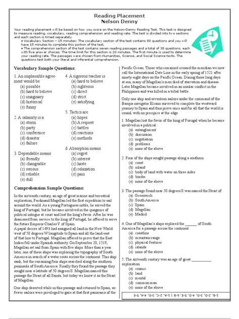 scoring and interpretation of the nelson denny reading test Kindle Editon