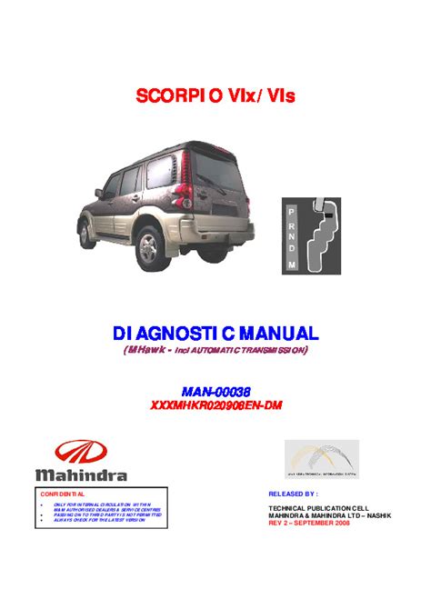 scorpio tech manual pdf Kindle Editon