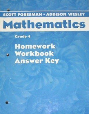 scott foresman mathematics homework workbook answer key grade 4 PDF