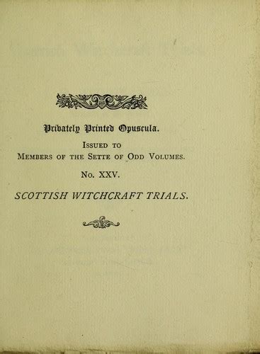 scottish witchcraft trials 1891 scottish witchcraft trials 1891 Reader