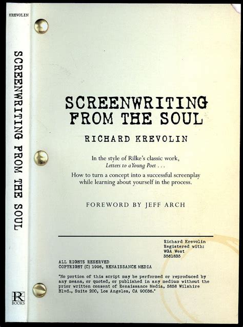screenwriting from the soul letters to an aspiring screenwriter Doc