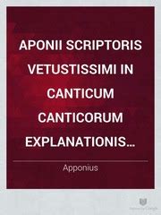 scriptoris vetustissimi canticorum explanationis vulgantur PDF