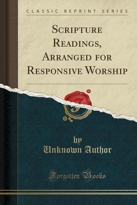 scripture readings arranged responsive worship Doc