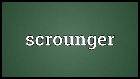 scrounger meaning