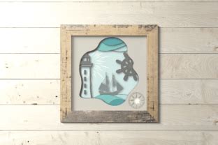 sea boat shadow box