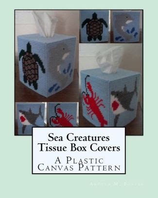 sea creatures tissue box covers a plastic canvas pattern PDF