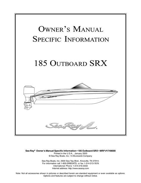 sea ray 185 sport owners manual Kindle Editon