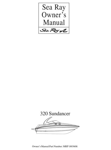 sea ray 320 owners manual PDF