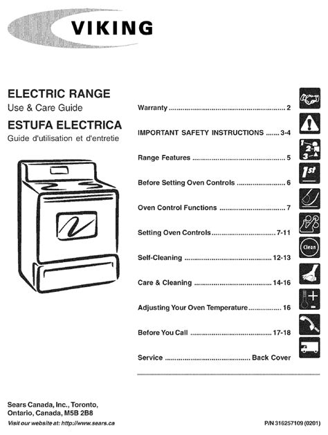 sears electric range manual Epub