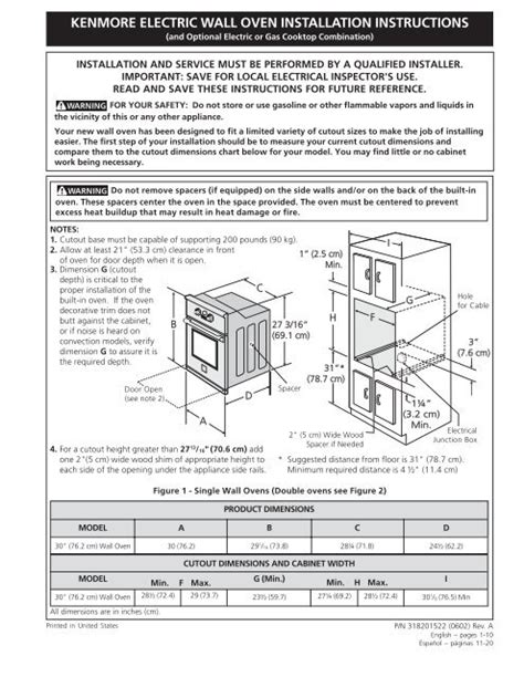 sears oven installation manual Doc