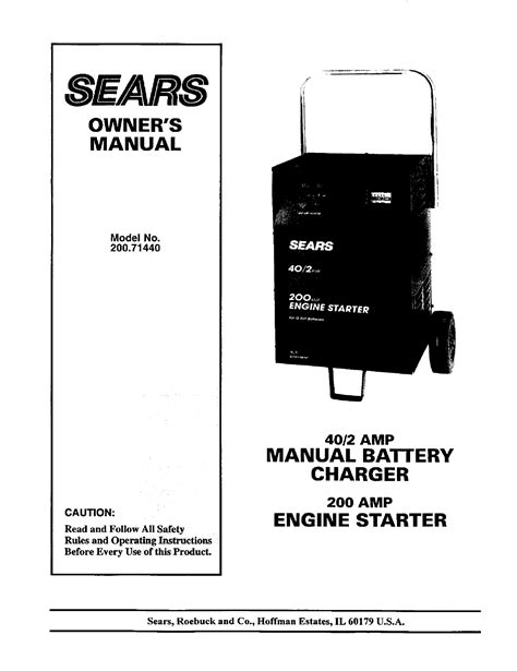 sears user manuals Epub