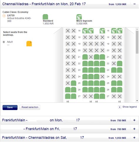 seat selection on lufthansa